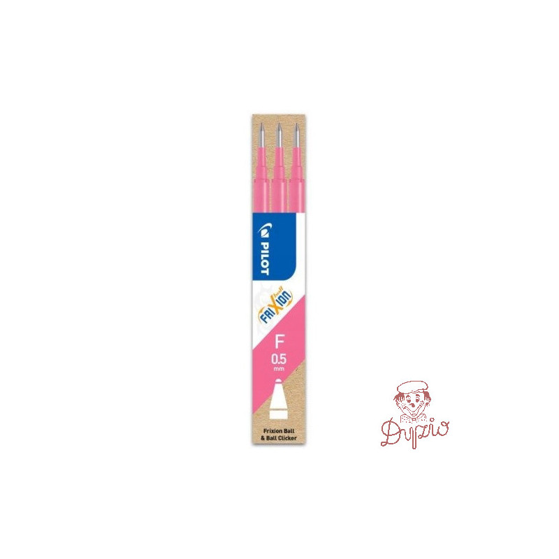 Wkład FRIXION CLIKER 0,5mm różowy (3szt) PIBLS-FR5-P-S3-E PILOT