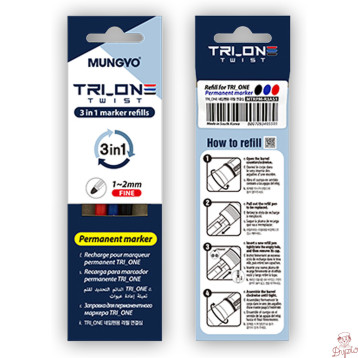 Wkłady do markera permanentnego 3w 1 ( 3 kolory) TT9011 MUNGYO