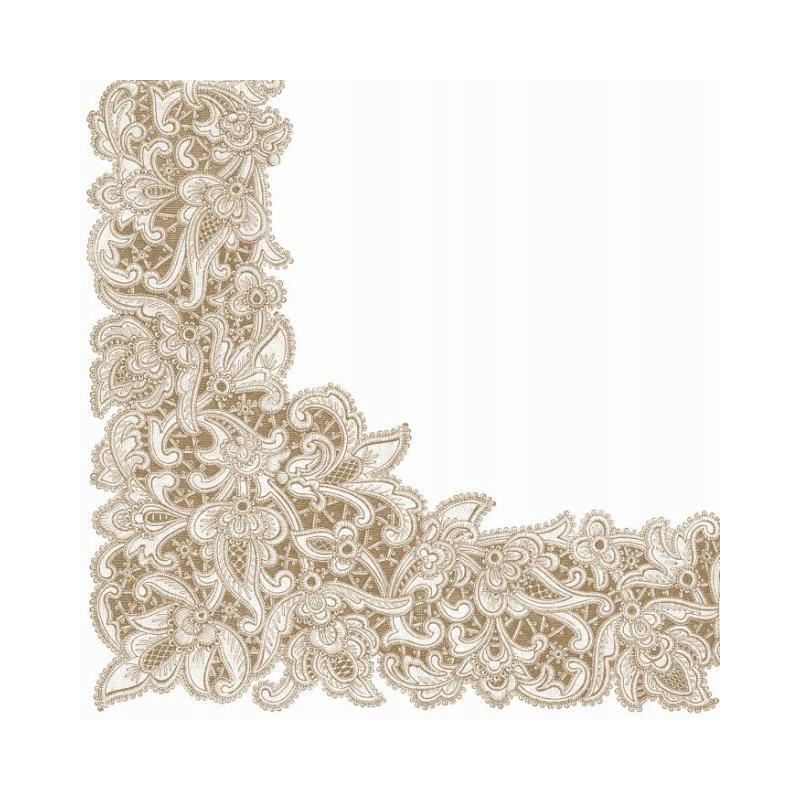 Serwetki ślubne 33x33cm papierowe 20 sztuk na stół ozdobne SLUB-005 AHA