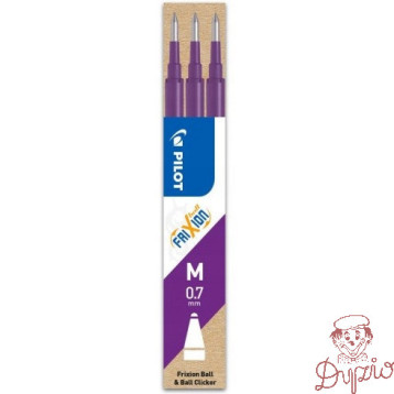 Wkład FRIXION 0,7mm fioletowy (3szt) BLS-FR7-V-S3 PILOT