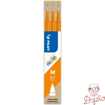Wkład FRIXION 0,7mm pomarańczowy (3szt) BLS-FR7-O-S3 PILOT