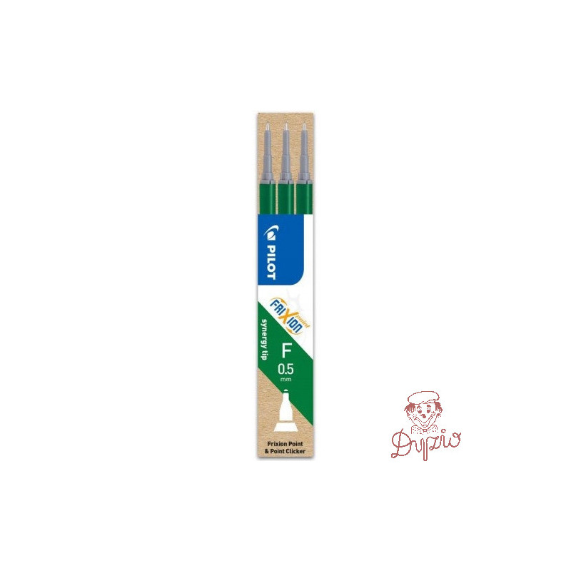 Wkład FRIXION POINT 0,5mm zielony (3szt) PIRBLS-FRP5-G-S3 PILOT