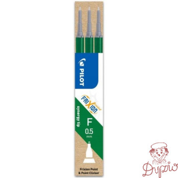 Wkład FRIXION POINT 0,5mm zielony (3szt) PIRBLS-FRP5-G-S3 PILOT