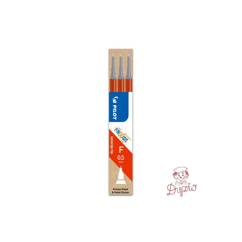 Wkład FRIXION POINT 0,5mm czerwony (3szt) BLS-FRPS-R-S5 PILOT
