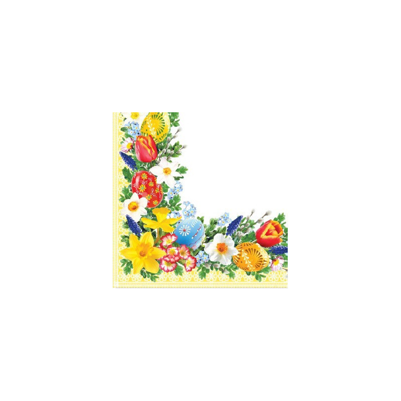 Serwetki Wielkanocne do koszyczka 33x33cm papierowe 20 sztuk na stół WN-033 AHA
