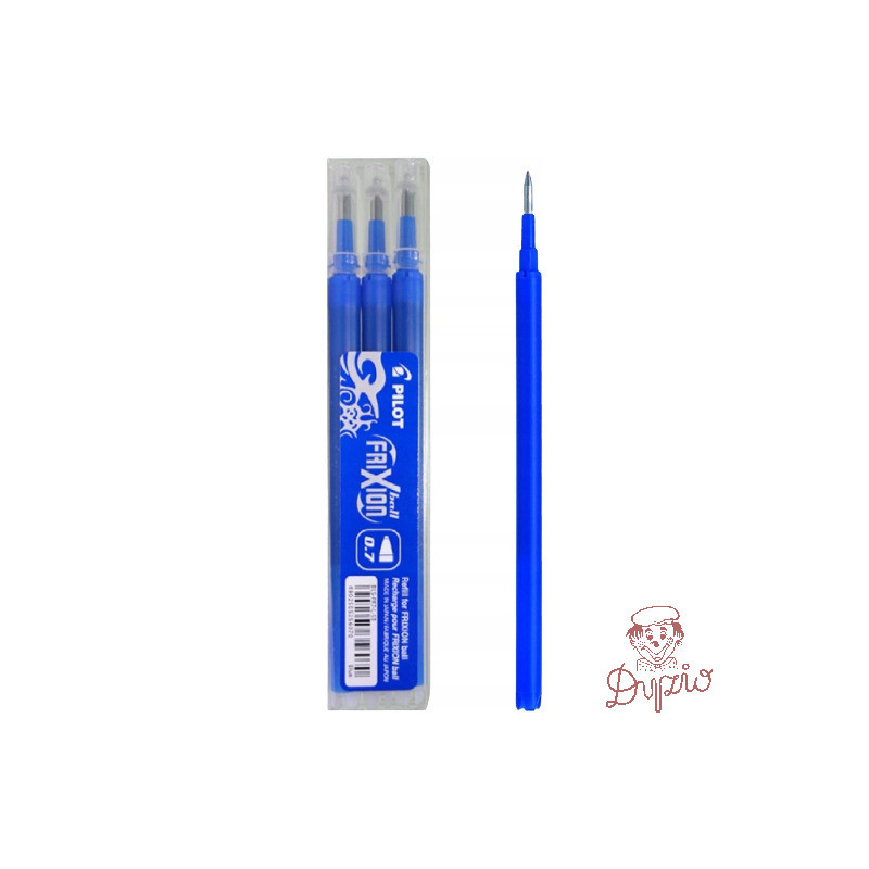 Wkład FRIXION 0,7mm niebieski (3szt) BLS-FR7-L-S3 PILOT
