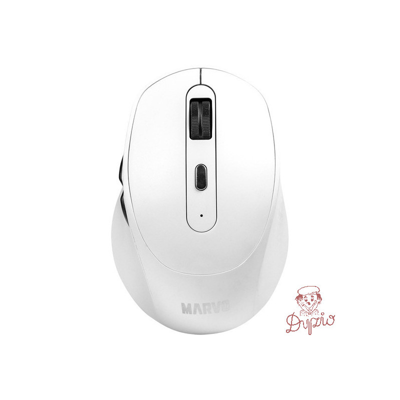 Mysz MARVO WM106W WH optyczna 1600dpi 2,4GHz bezprzewodowa biała cicha
