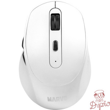 Mysz MARVO WM106W WH optyczna 1600dpi 2,4GHz bezprzewodowa biała cicha