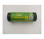 Worki na śmieci 60L LDPE czarne (20szt) 60cm/80cm