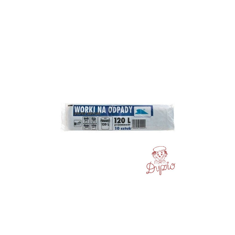 Worki na śmieci 120L LDPE czarne (10szt) 70cm/110cm
