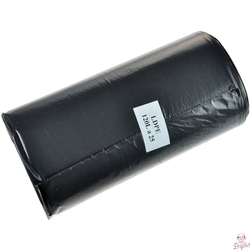 Worki na śmieci 120L LDPE (25szt) czarne
