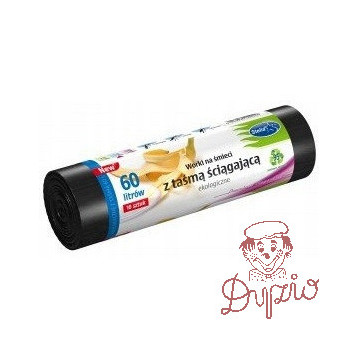 Worki na śmieci 60L LDPE ekologiczne z taśmą (10szt) STELLA WNS-4256