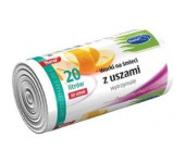 Worki na śmieci 20L z uszami wytrzymałe (30szt) białe (HD-LD) STELLA WNS-9701V1
