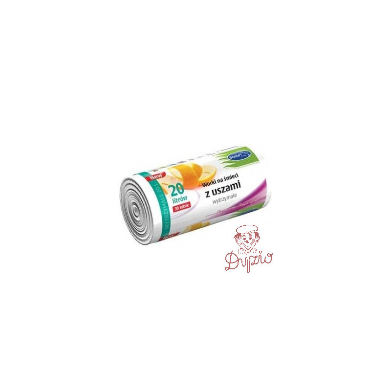 Worki na śmieci 20L z uszami wytrzymałe (30szt) białe (HD-LD) STELLA WNS-9701V1
