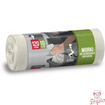Worki do segregacji odpadów INNE 120L 10szt białe WNS-7010V1