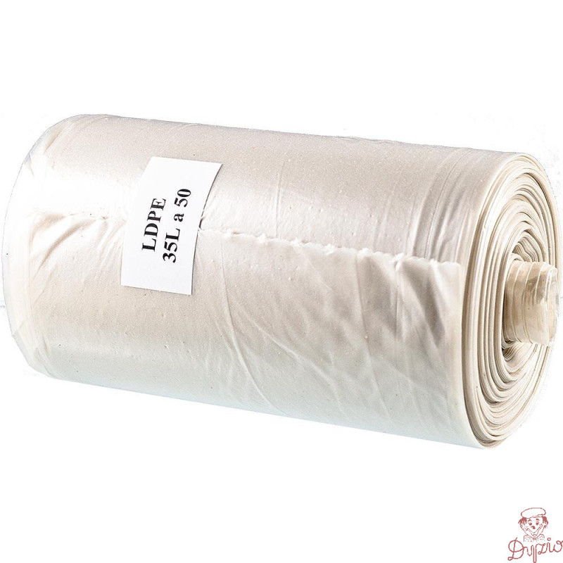 Worki na śmieci 35L LDPE (50szt) przezroczyste