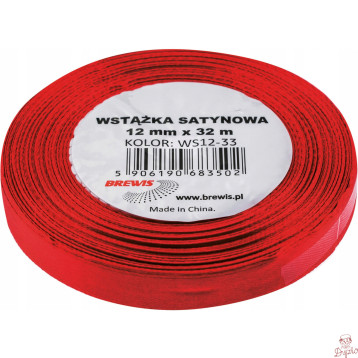 Wstążka satynowa 12mm/32m ws12-33 bordo BREWIS