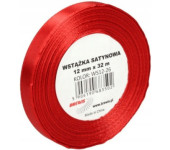 Wstążka satynowa 12mm/32m czerwona WS12-26 BREWIS