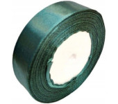 Wstążka satynowa 25mm/32m butelkowa zieleń WS25-74 BREWIS