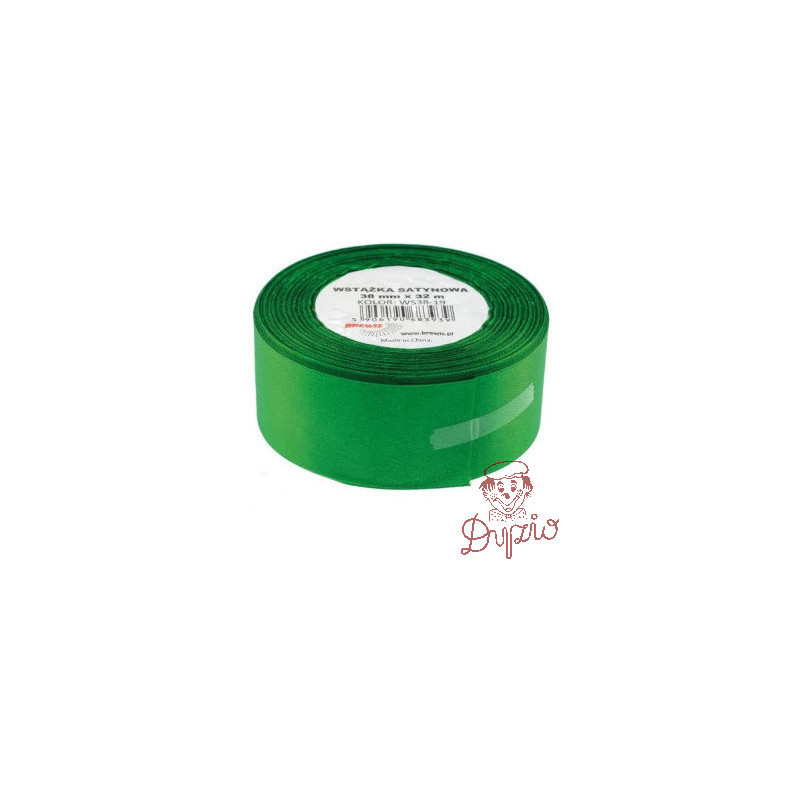 Wstążka satynowa 38mm/32m zielona BREWIS