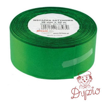 Wstążka satynowa 38mm/32m zielona BREWIS