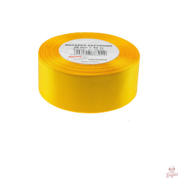 Wstążka satynowa 38mm/32m żółta BREWIS