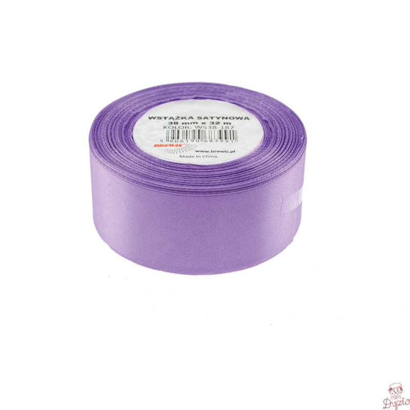 Wstążka satynowa 38mm/32m lawendowy BREWIS