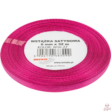 Wstążka satynowa 6mm/32m biskupi BREWIS