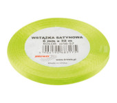 Wstążka satynowa 6mm/32m limonkowy WS6-57 BREWIS