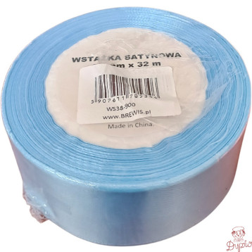 Wstążka satynowa 38mm/32m błękitna 900 BREWIS