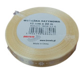 Wstążka satynowa Boże Narodzenie 12mm/22m złota WSX12-6 BREWIS