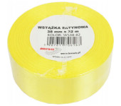Wstążka satynowa 38mm/32m kanarkowa 82 BREWIS
