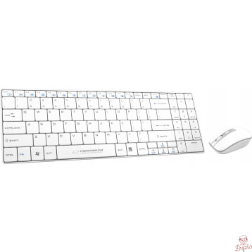 Klawiatura + mysz bezprzewodowa ESPERANZA LIBERTY biała EK122W 2.4GHz