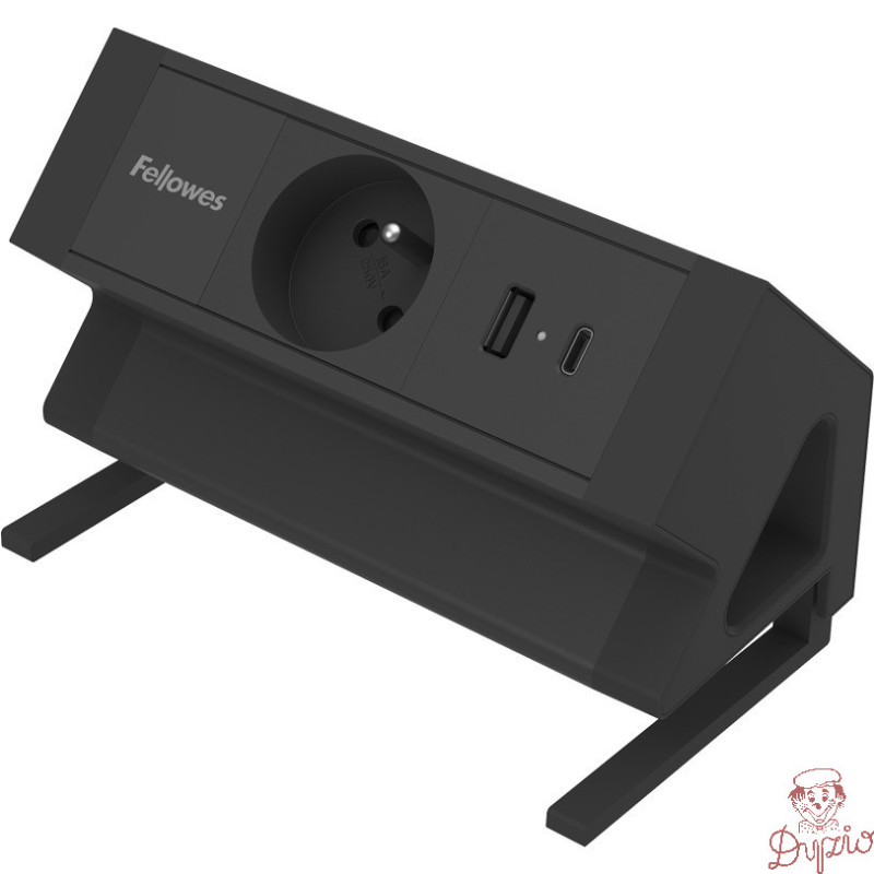 Listwa zasilająca 2m Power Desk Typ E czarna 100137174 FELLOWES