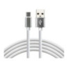 Kabel USB-A - USB-C 1m 3A silikonowy biały EVERACTIVE (CBS-1CW)