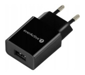 Ładowarka sieciowa 230V EVERACTIVE SC-100B 1xUSB 1A czarna 1W