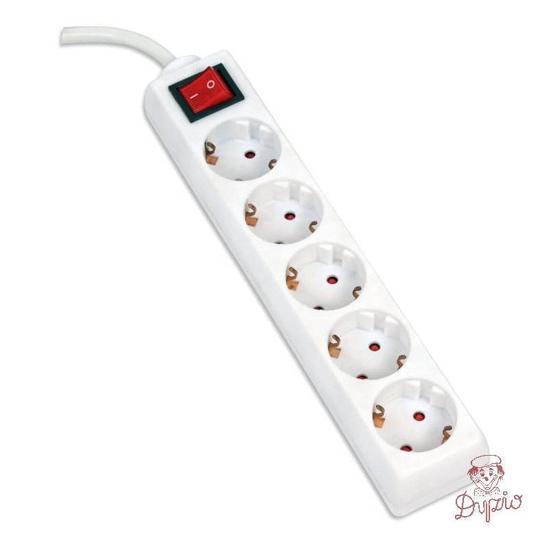 Listwa zasilająca 5g/1,5m biała OMEGA 16A/3500W (43702)