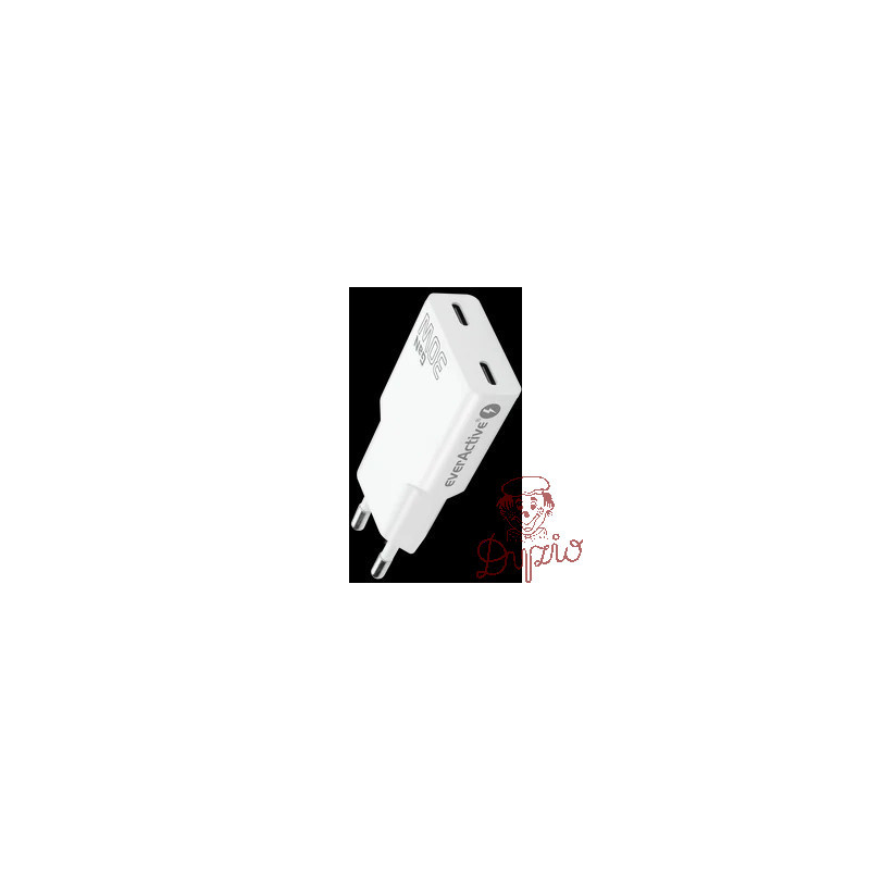Ładowarka sieciowa 230V EVERACTIVE SC-385Q 2xUSB-C 30W biała