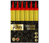 Fontanna tortowa ZŁOTA 12cm (12szt) F12-12 GO PARTY