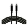 Kabel USB-C - USB-C 1m 3A 60W pleciony czarny EVERACTIVE (CBB-1PD3)