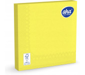 Serwetki dekoracyjne 33x33cm papierowe 20 sztuk 3 warstowe żółte AHA