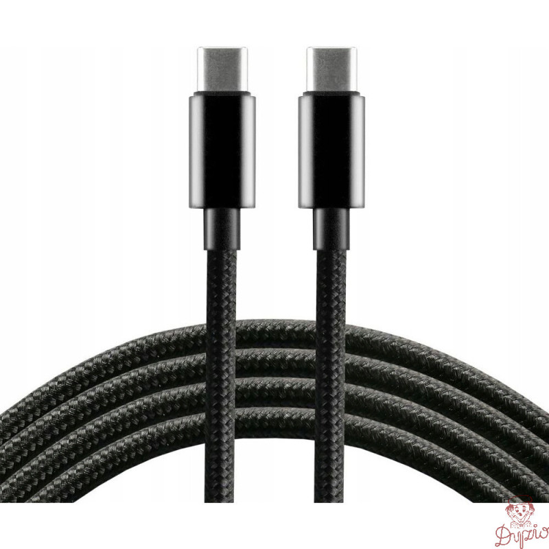 Kabel USB-C - USB-C 1m 5A 100W 10Gbps czarny EVERACTIVE (CBS-1CCD)