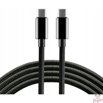 Kabel USB-C - USB-C 1m 5A 100W 10Gbps czarny EVERACTIVE (CBS-1CCD)