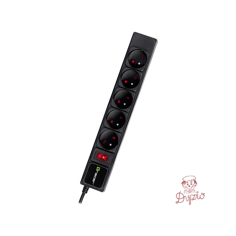 Listwa zasilająca 5g/3m czarna TRACER PowerGear TRALIS46844