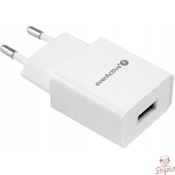 Ładowarka sieciowa 230V EVERACTIVE SC-200 1xUSB 2,4A biała 12W