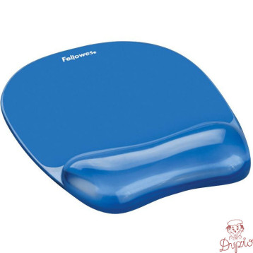 Podkładka pod mysz i nadgarstek FELLOWES Crystal niebieska 9114120