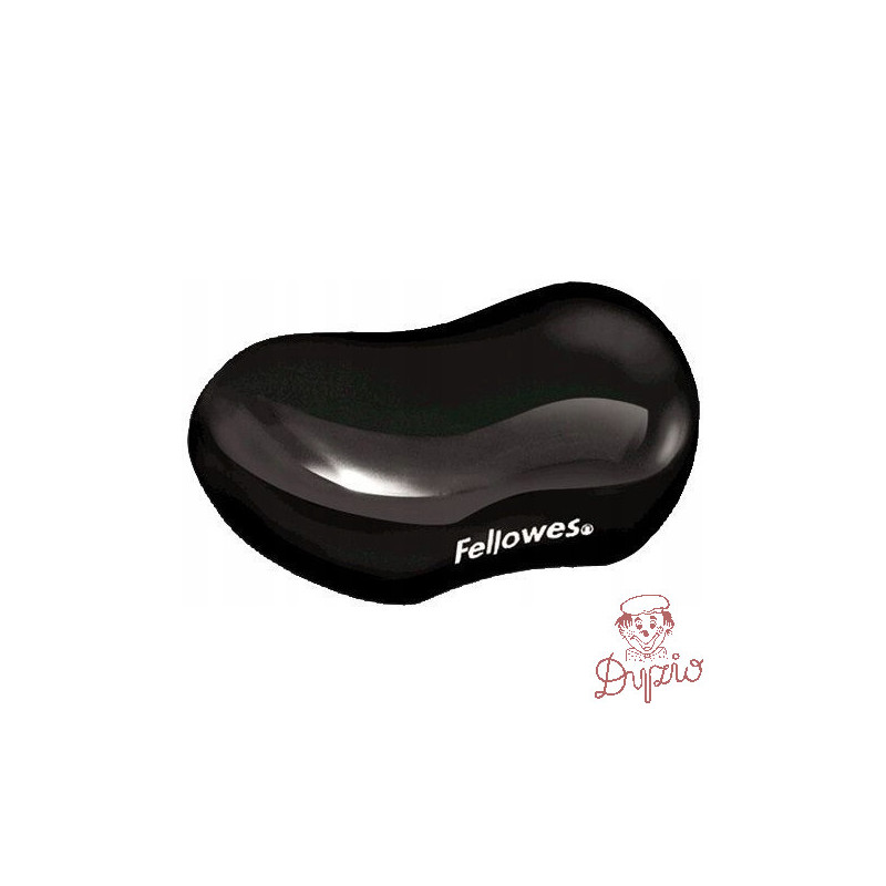 Podkładka pod nadgarstek żelowa Crystal czarna FELLOWES 9112301