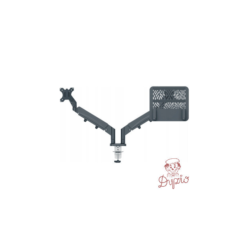 Ramię do monitora i laptopa podwójne Ergo ciemnoszare 65380089 LEITZ