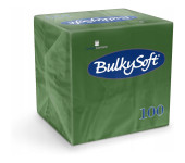Serwetki BULKYSOFT 24x24mm 2 warstwy (100szt) zielone 32459
