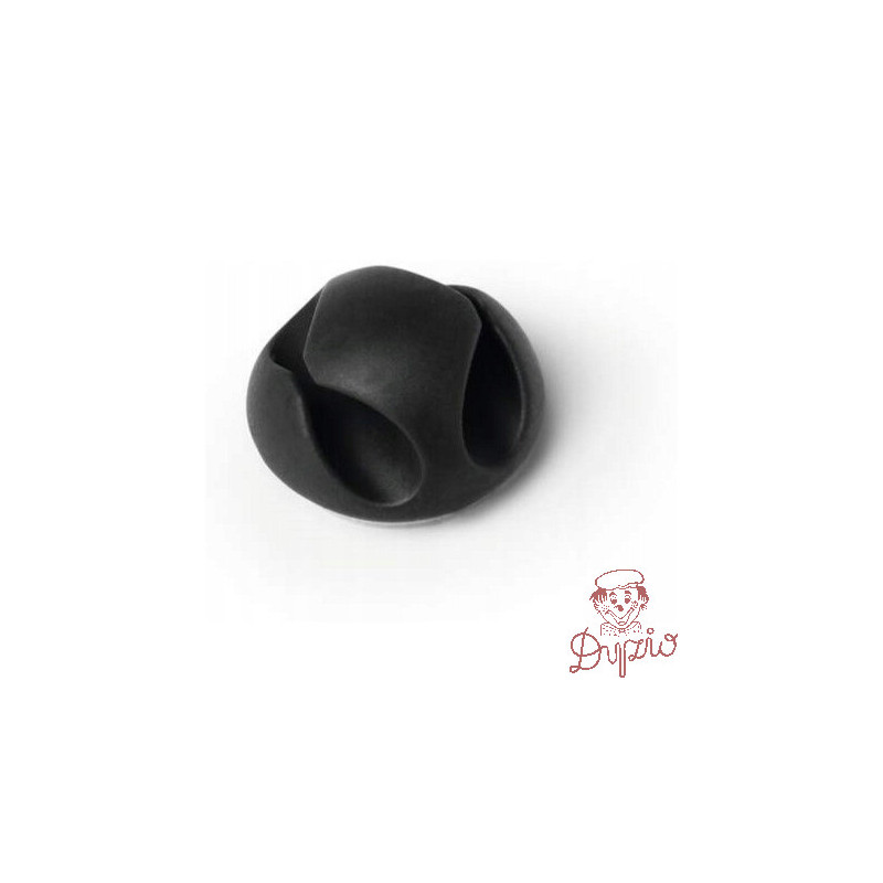 Klipsy samoprzylepne na 2 kable (6szt) grafitowy Cavoline Clip 2, 503837 DURABLE